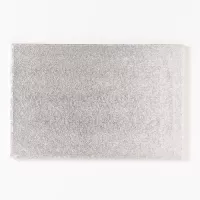 Fundo fino, retângulo prateado, 35 x 25 cm