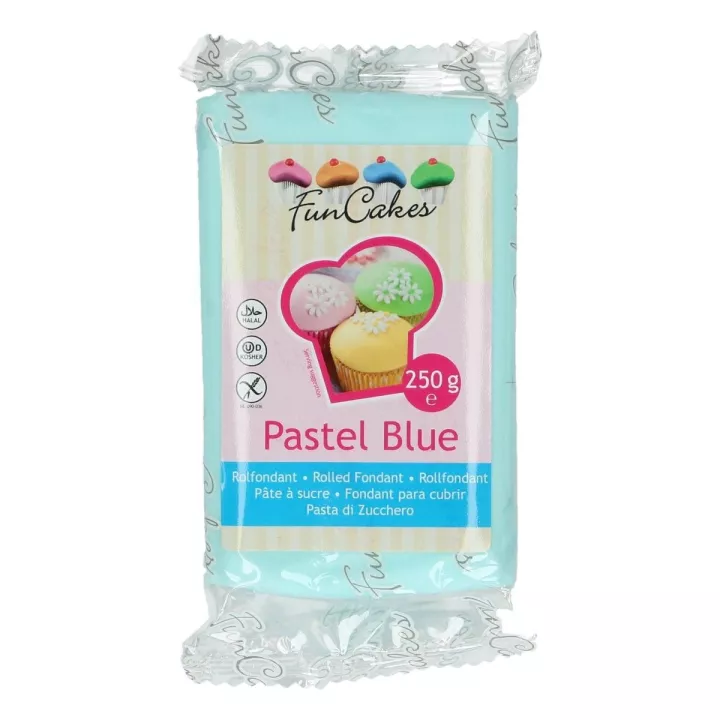Pâte à sucre bleu pastel FunCakes 250g
