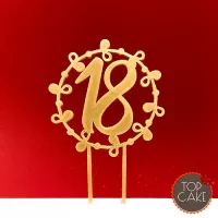 Topo de bolo com número para aniversário