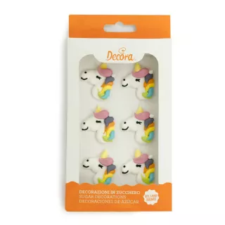 Décors en sucre Licorne x 6