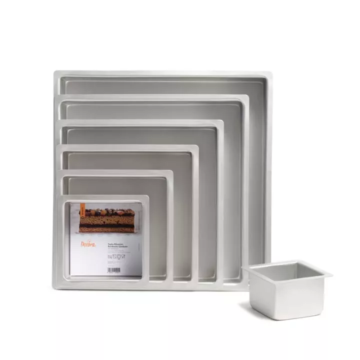 Quadratische Aluminiumform 30 x 30 x 10 cm