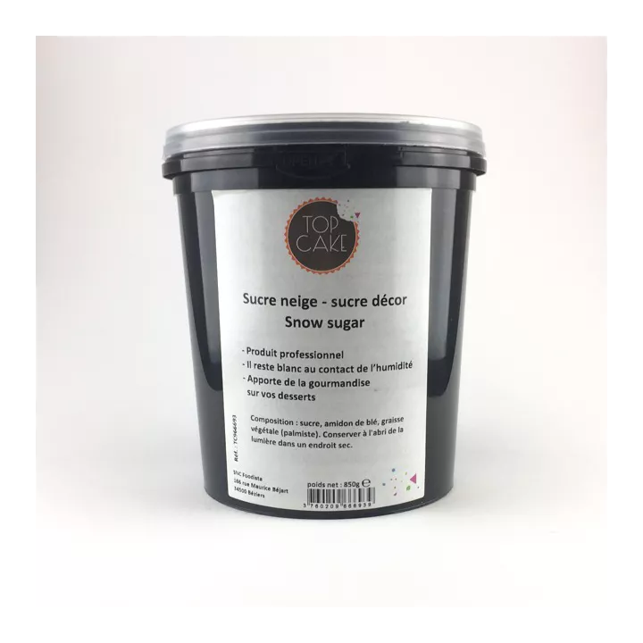 Sucre neige / sucre décor - 850G - TopCake