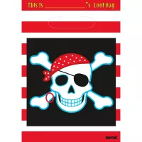 Sacola de presente para festa pirata (8 unidades)