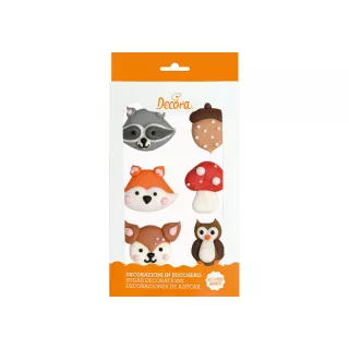 Décors en sucre animaux de la forêt