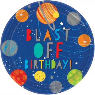 Assiettes Espace Blast Off x8