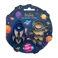 Cortadores de biscoito espaciais x2 - Foguete e Astronauta