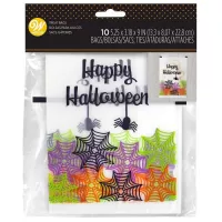10 sacolas transparentes de Feliz Halloween
