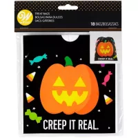 18 sacchetti a forma di zucca per Halloween