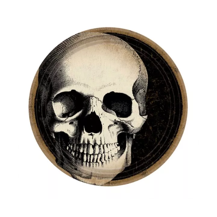 Assiettes Tête de mort Boneyard x10