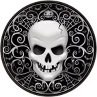 Halloween-Totenkopf-Teller (8 Stück)