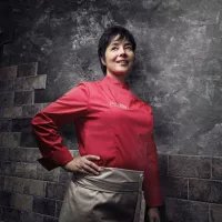 Veste de pâtissière rose manches longues Sienne - Clement Design*