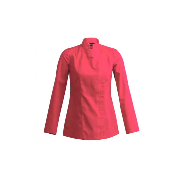 Kochjacke mit langen Ärmeln in Sienna-Rosa - Clement Design