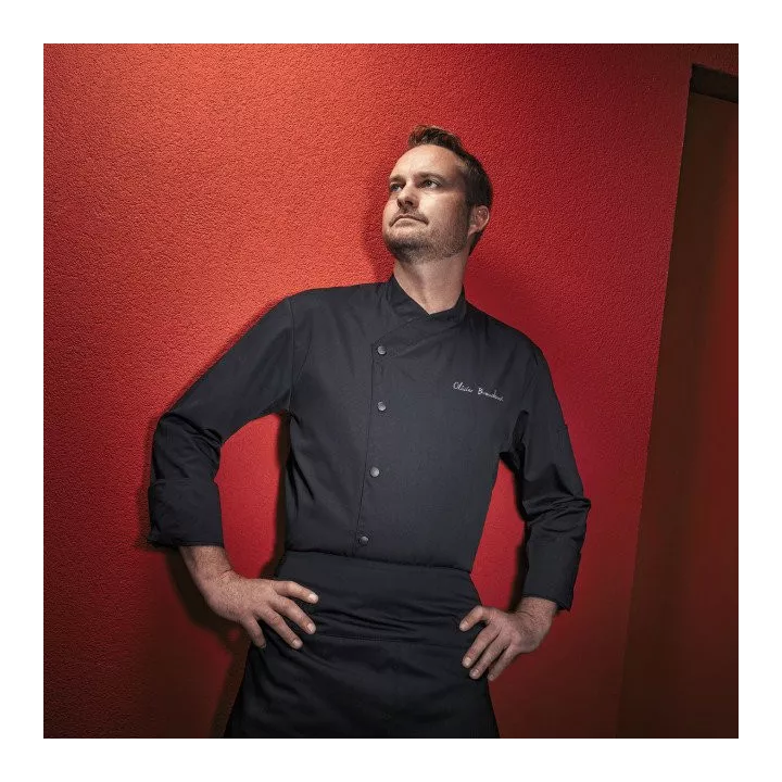 Veste de chef noire manches longues SFAX - Clement Design