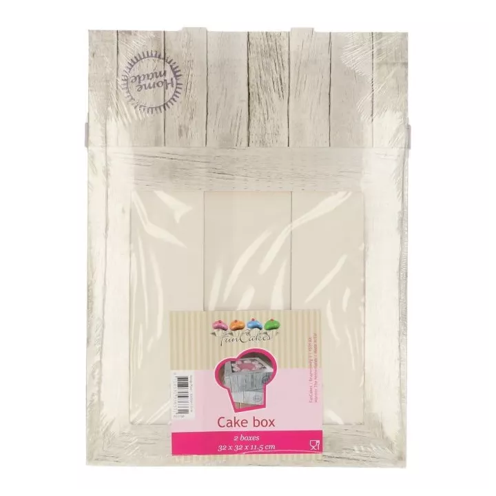 Boîtes de transport pour gâteaux 32x32x11,5cm x2