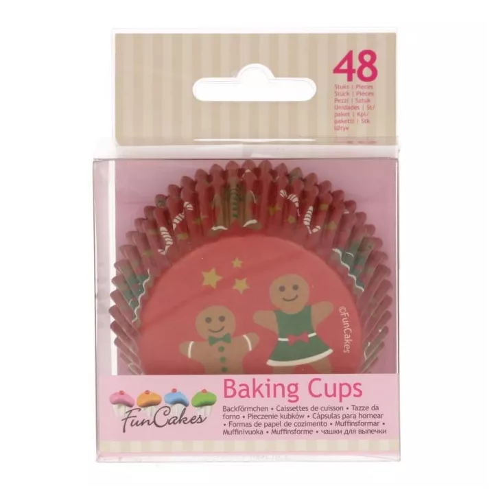 48 Caissettes à Cupcakes Pain d'épices - FunCakes