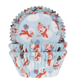 50 Schneemann-Cupcake-Förmchen - FunCakes