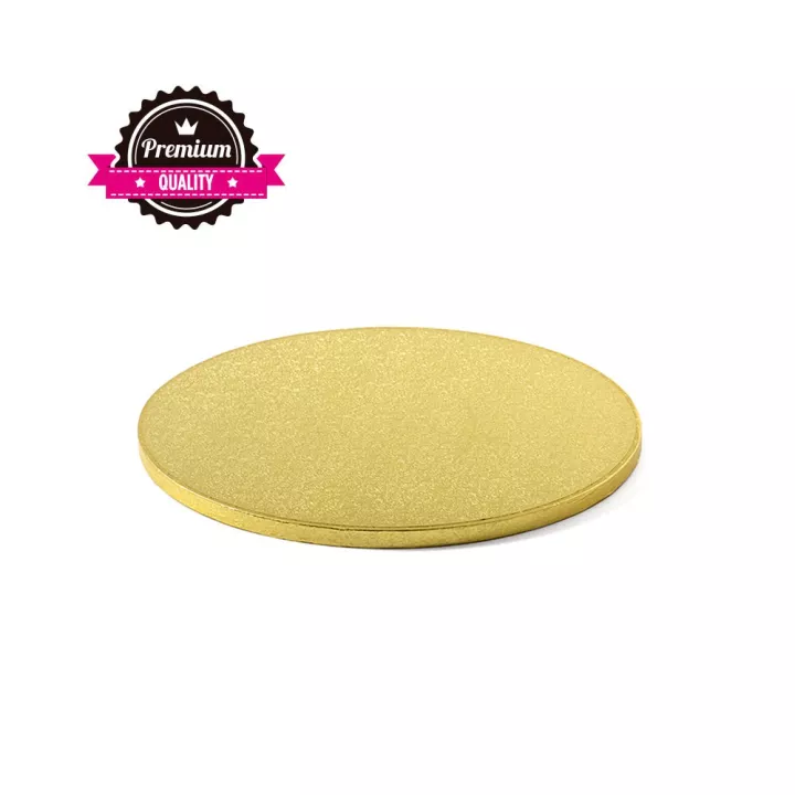 Base spessa e rotonda, 30 cm, color oro