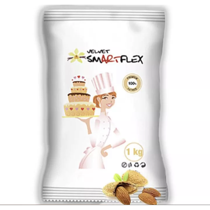 Pâte à sucre Smartflex Velvet 1 kg blanche goût amande