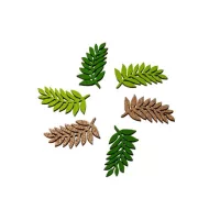 6 adhesive bay leaf decorations