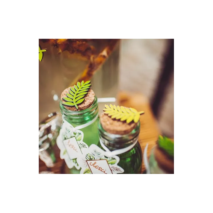 6 adhesive bay leaf decorations