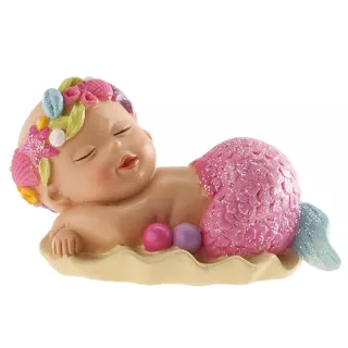 Figurine de baptême bébé sirène