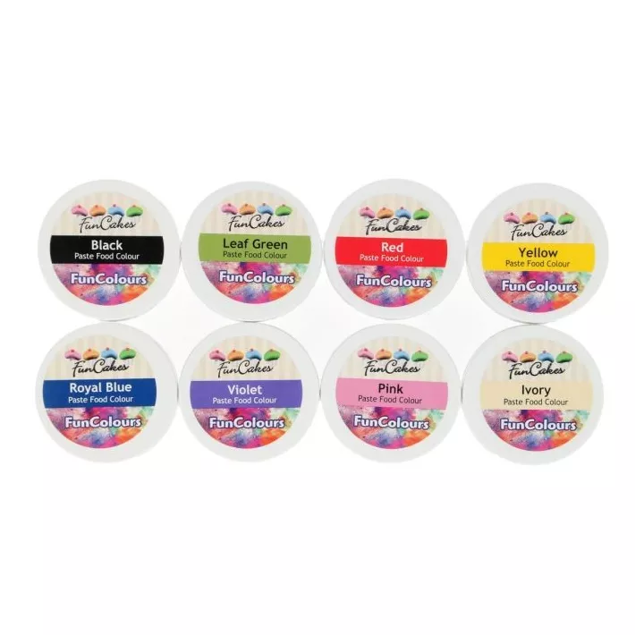 Ensemble de 8 colorants pâte FunCakes