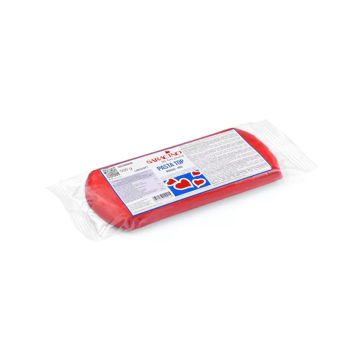 Pâte à sucre Rouge Pasta Top Tropicale Saracino 500g