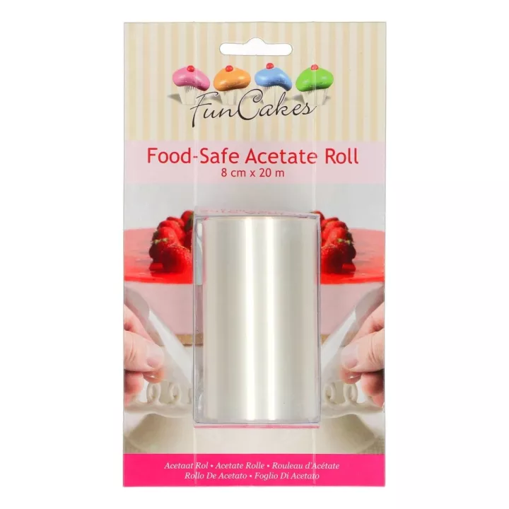 Rouleau Rhodoïd 8 cm x 20 mètres - Funcakes