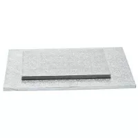 Sfondo spesso, rettangolo argentato, 40 x 30 cm