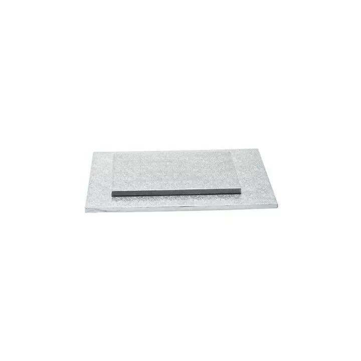 Sfondo rettangolare argentato 40 x 30 cm