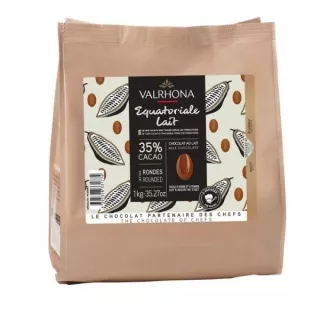 Fèves chocolat lait Valrhona Equatoriale 35% - 1kg
