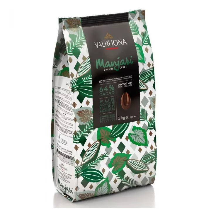 Fèves chocolat noir Valrhona Manjari 64%