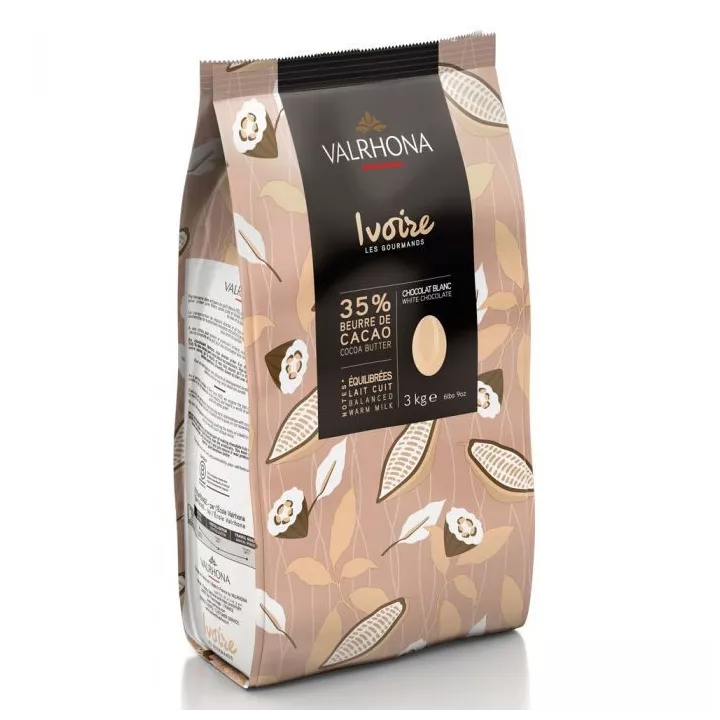 Fèves chocolat blanc IVOIRE Valrhona
