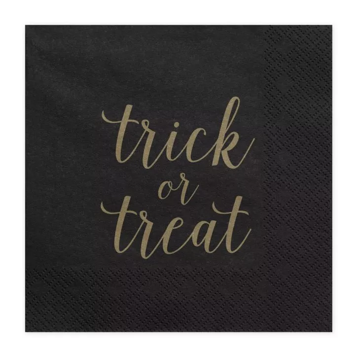 20 SERVIETTES EN PAPIER - TRICK OR TREAT