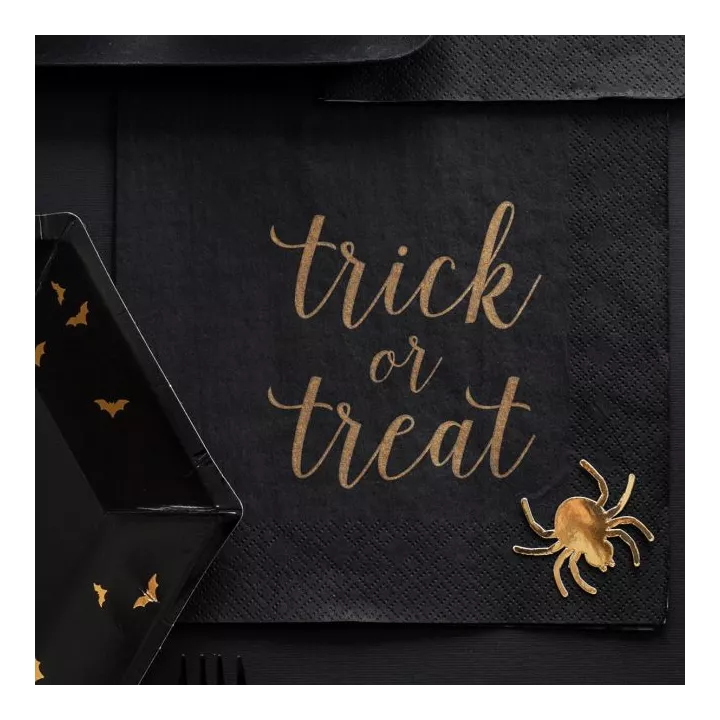 20 SERVIETTES EN PAPIER - TRICK OR TREAT