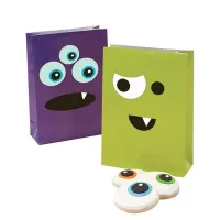 4 sacchetti di carta per dolcetti di Halloween