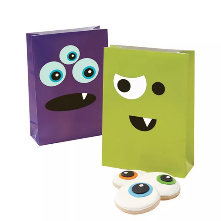4 Sachets halloween à friandises en papier