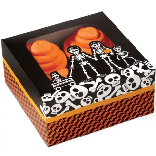 4 Boîtes cup cakes et gâteaux squelettes 