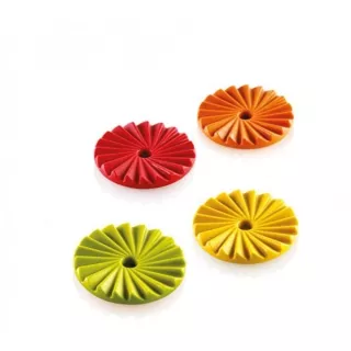 Moule silicone 15 ronds plissés Silikomart pro