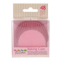 48 forminhas de cupcake rosa claro