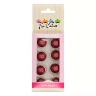 8 perle di cioccolato color rubino