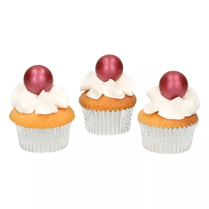 8 Perles en chocolat rubis