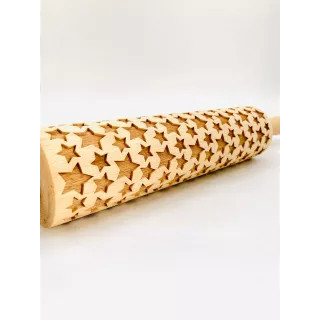 Rouleaux à pâtisserie motifs gravés Etoiles