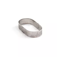Forma oval perfurada para torta, 10 x 6 cm - 2 cm de altura