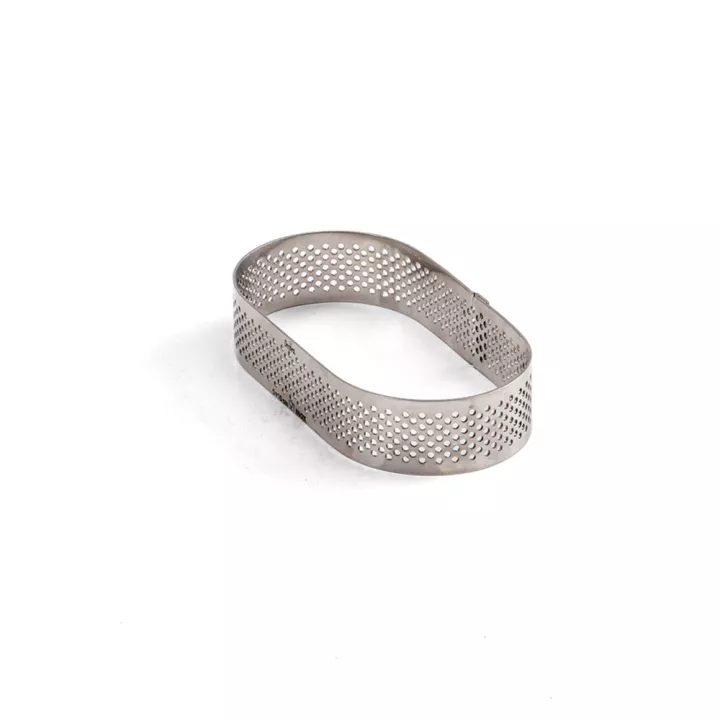 Ovale à tarte perforé 10 x 8 cm - ht 2 cm
