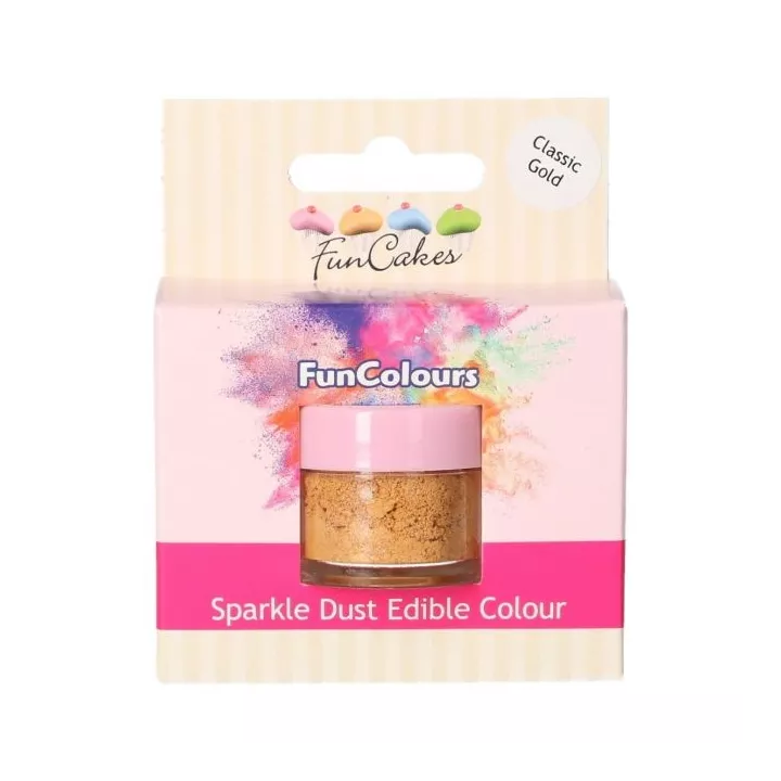 Poudre dorée comestible - FunCakes SANS E171