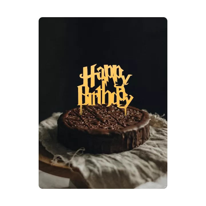 Topper anniversaire doré Inspiration Harry