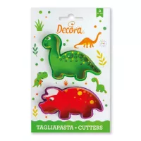 2 cortadores de biscoito em formato de dinossauro