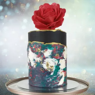 Grande rose rouge en azyme 12,5 cm