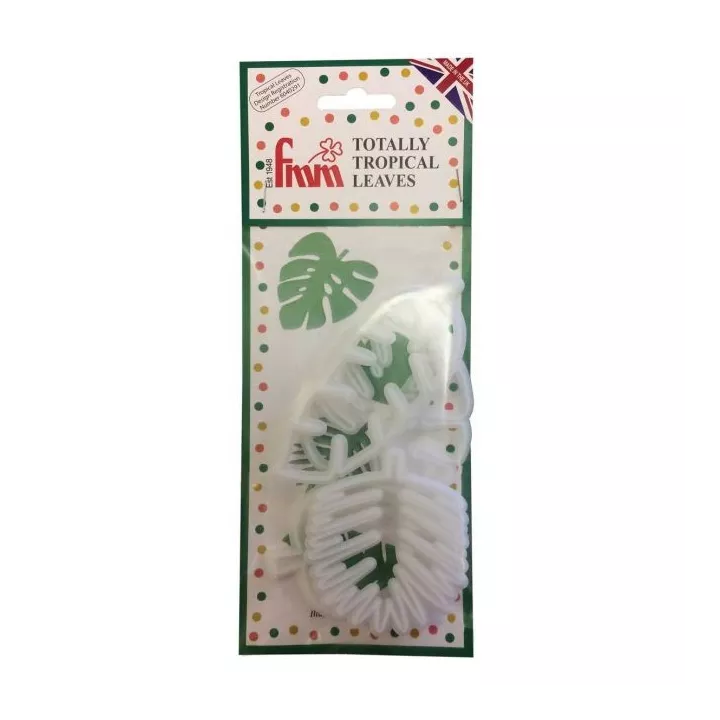 4 formine per biscotti a forma di foglia tropicale